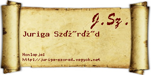 Juriga Szórád névjegykártya